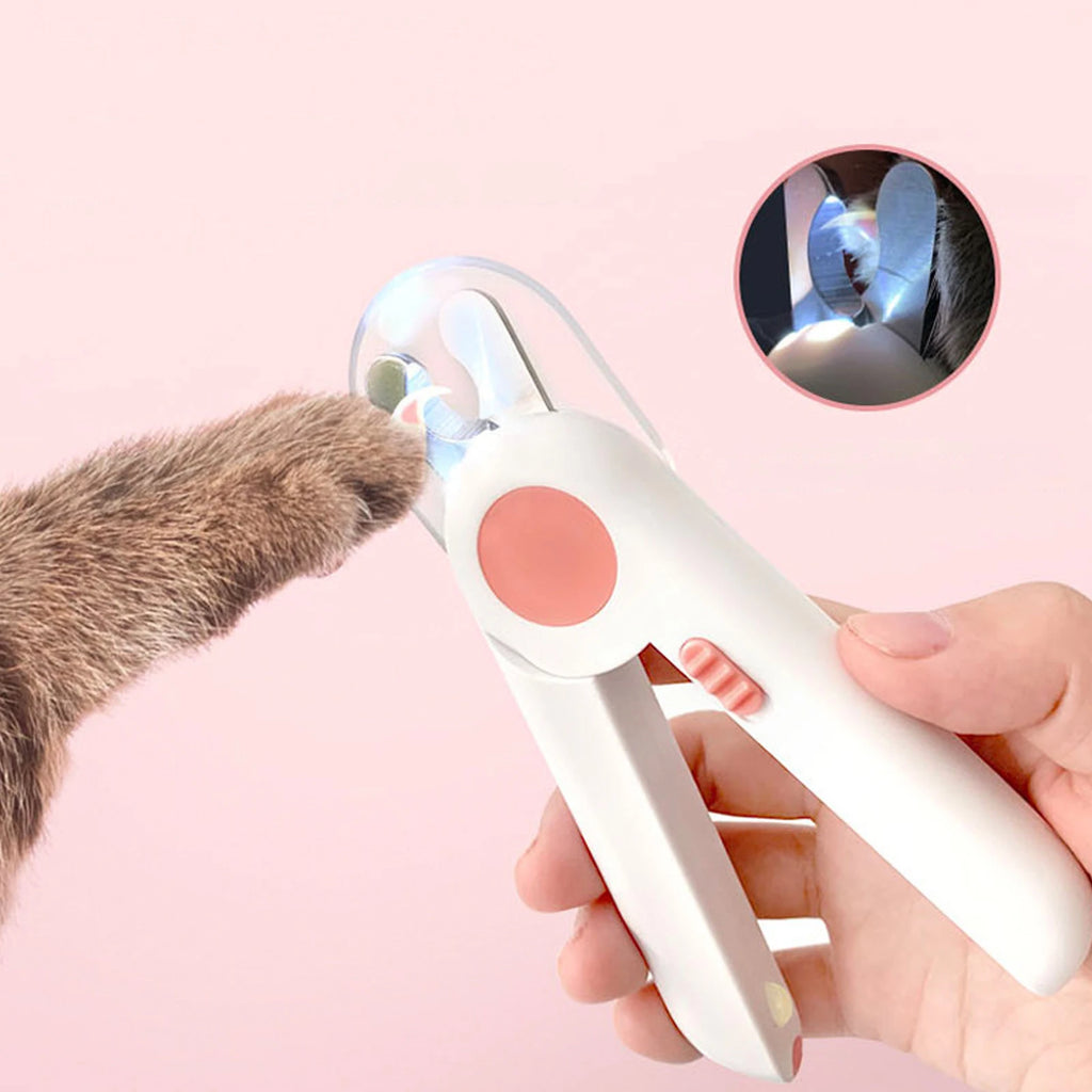 Cortauñas para Mascotas con Luz LED — Corte Seguro para Perros y Gatos