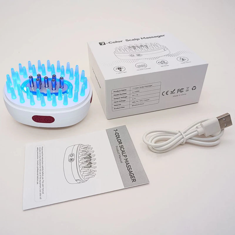 Peine Masajeador Capilar con Terapia de Luz LED