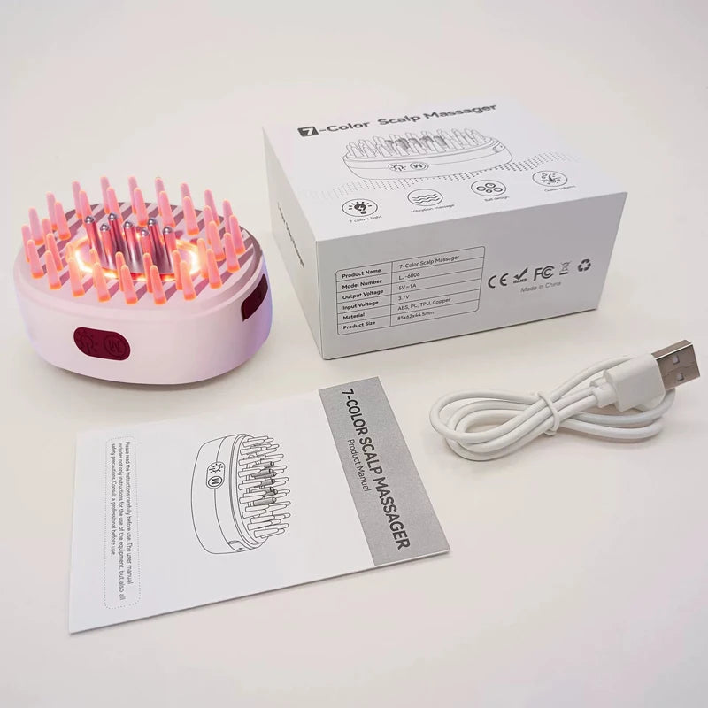Peine Masajeador Capilar con Terapia de Luz LED