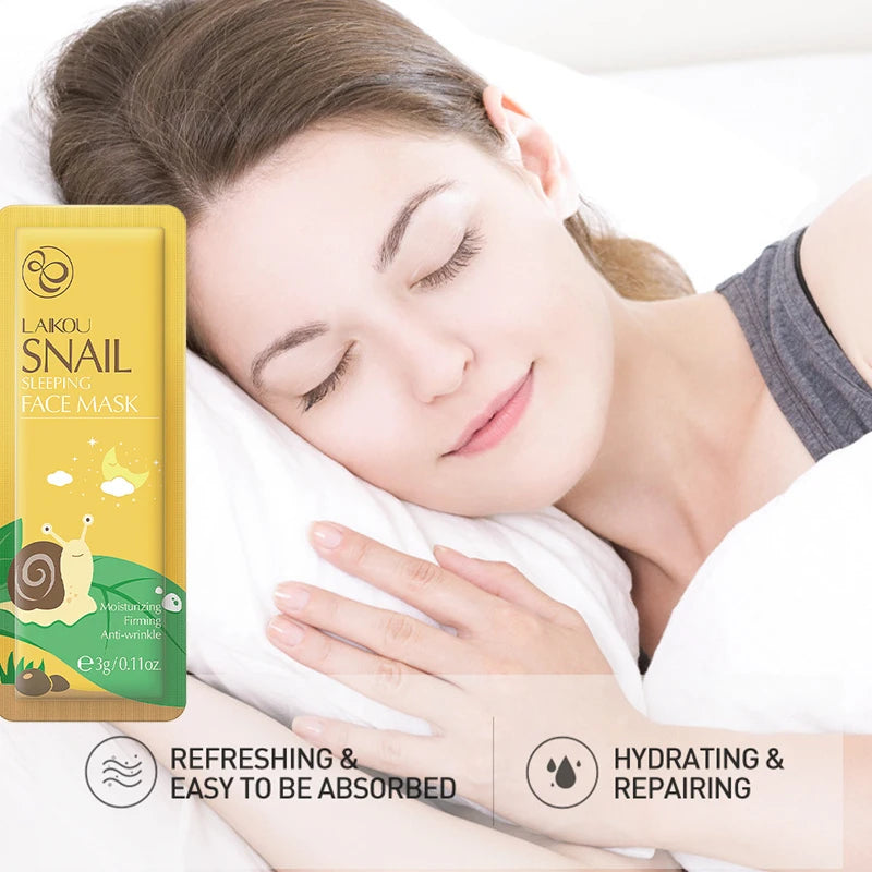Mascarillas Faciales Nocturnas LAIKOU — Pack de 7 Variedades | Korean Skincare